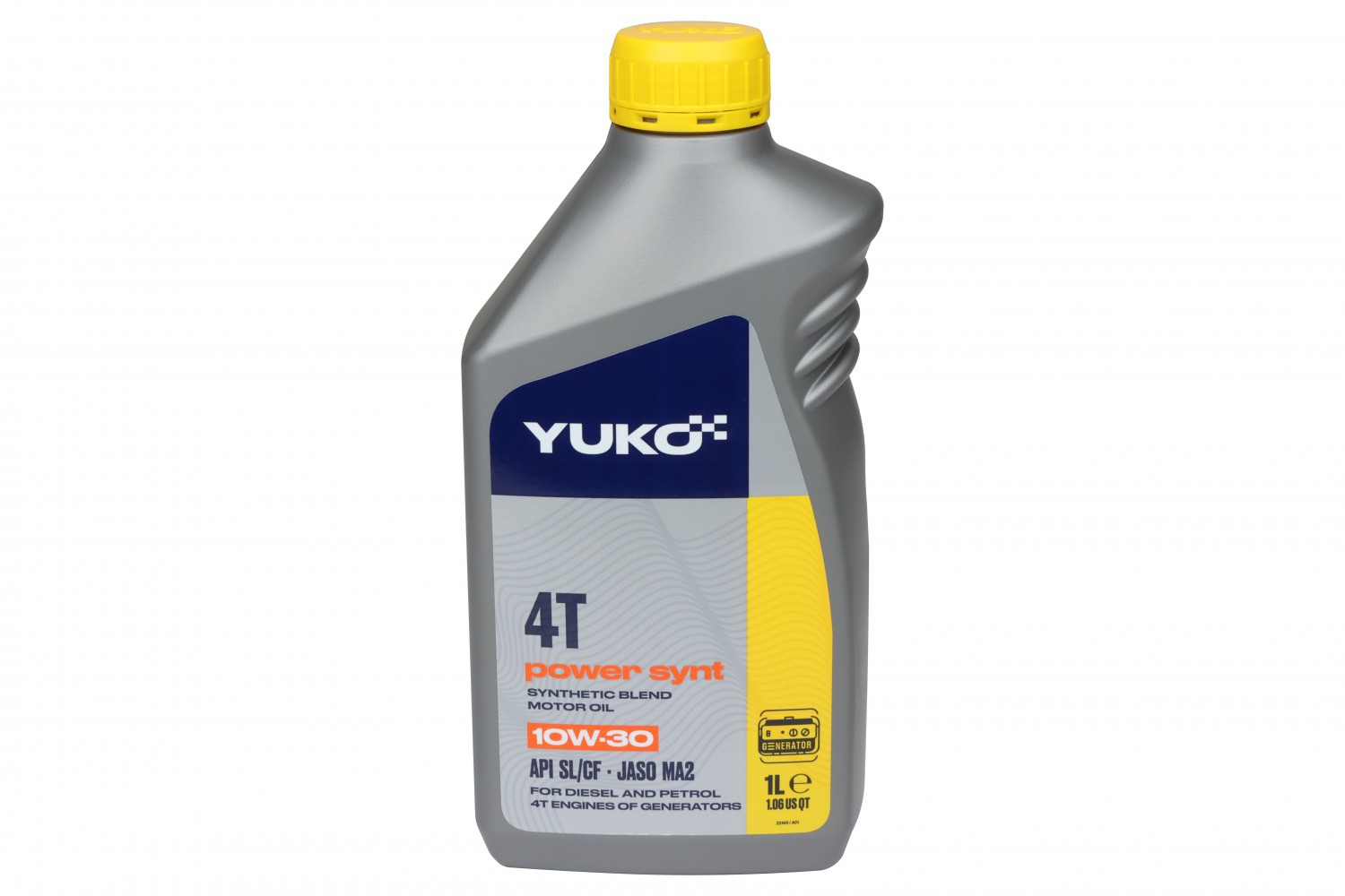 Масло Моторне Yuko Power Synt 4Т 10W-30 Api Sl/Cf, Jaso Ma2 1Л
